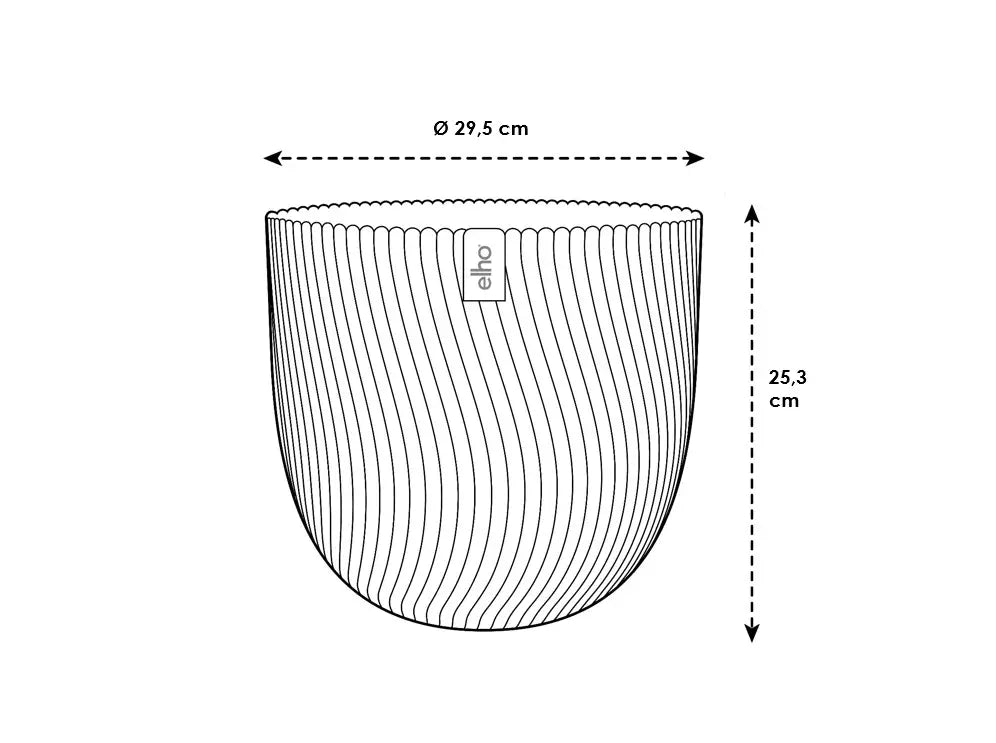 Elho - sereh rond 30cm koele klei