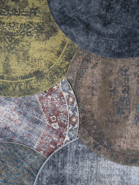 Vloerkleed Juud Rond Groen ø120 cm