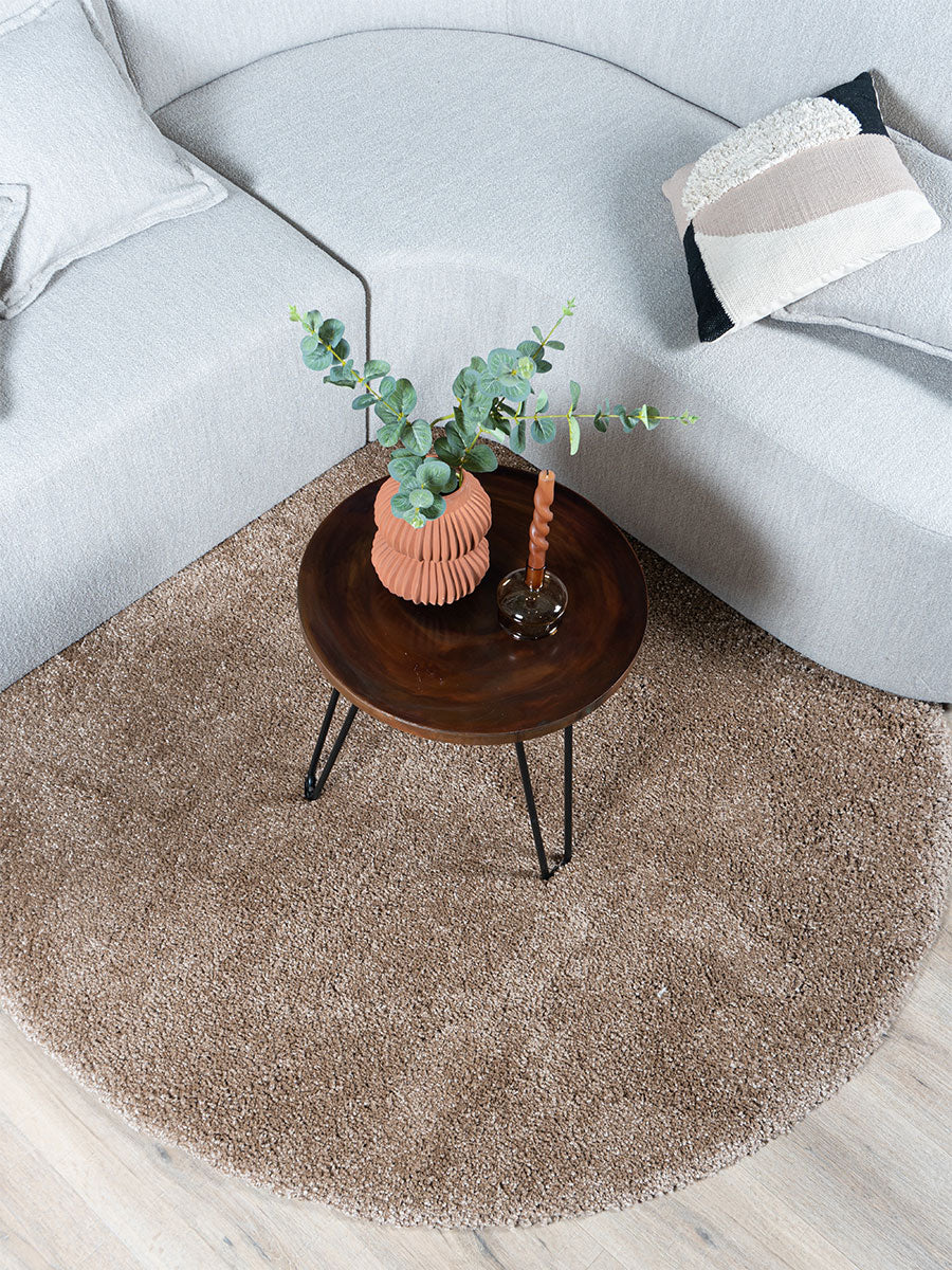 Karpet Rome Sand Rond ø160 cm