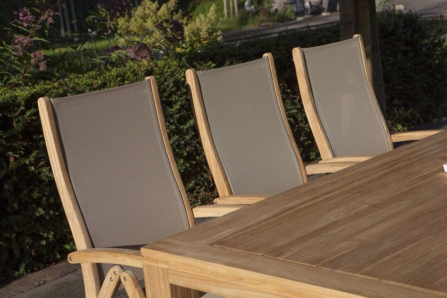 Exotan - Caldo verstelbare tuinstoel teak taupe [FSC]