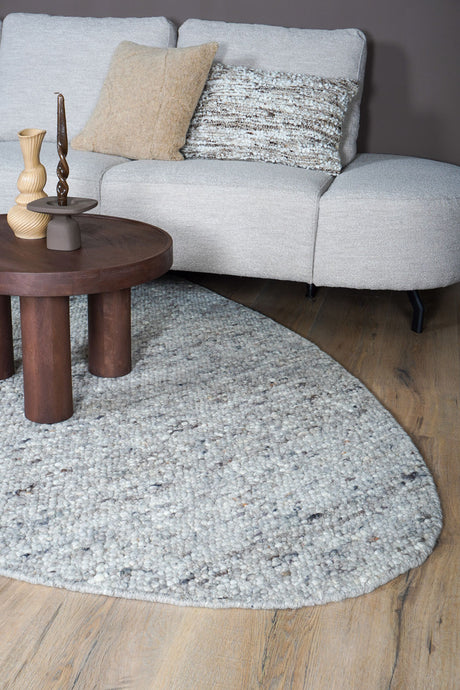 Vloerkleed Stone Licht Grijs 421 - Kiezelvormig 160 x 230 cm