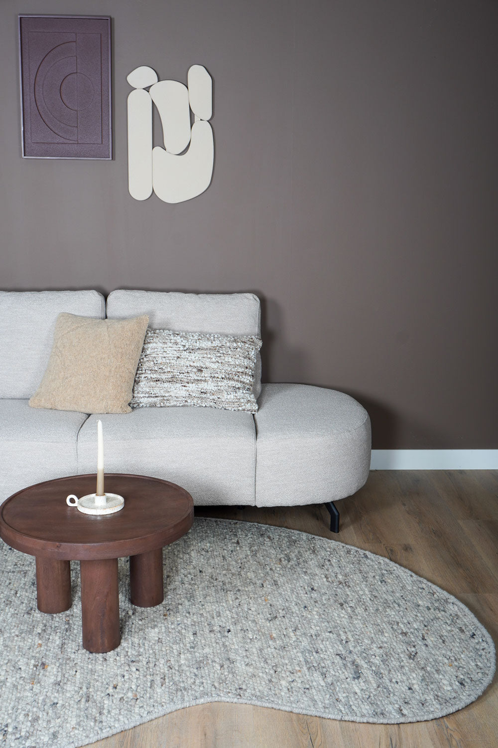 Vloerkleed Stone Licht Grijs 421 - Organisch 200 x 280 cm