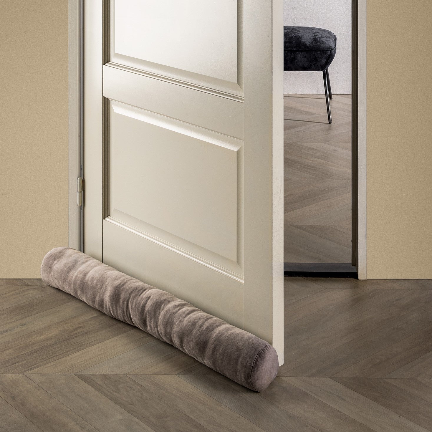 Dutch Decor - Tochtstopper FINN 90x10cm Taupe velvet