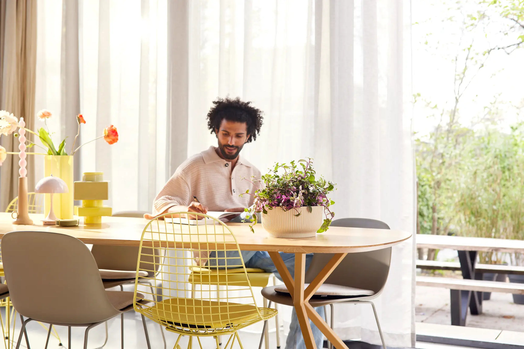 Elho - vibes fold bowl 25cm linnen wit