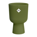 Elho Vibes fold plantenbak, olijfgroen geribd ontwerp
