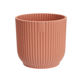 Mini elho bloempot met geribbelde wand, delicate roze