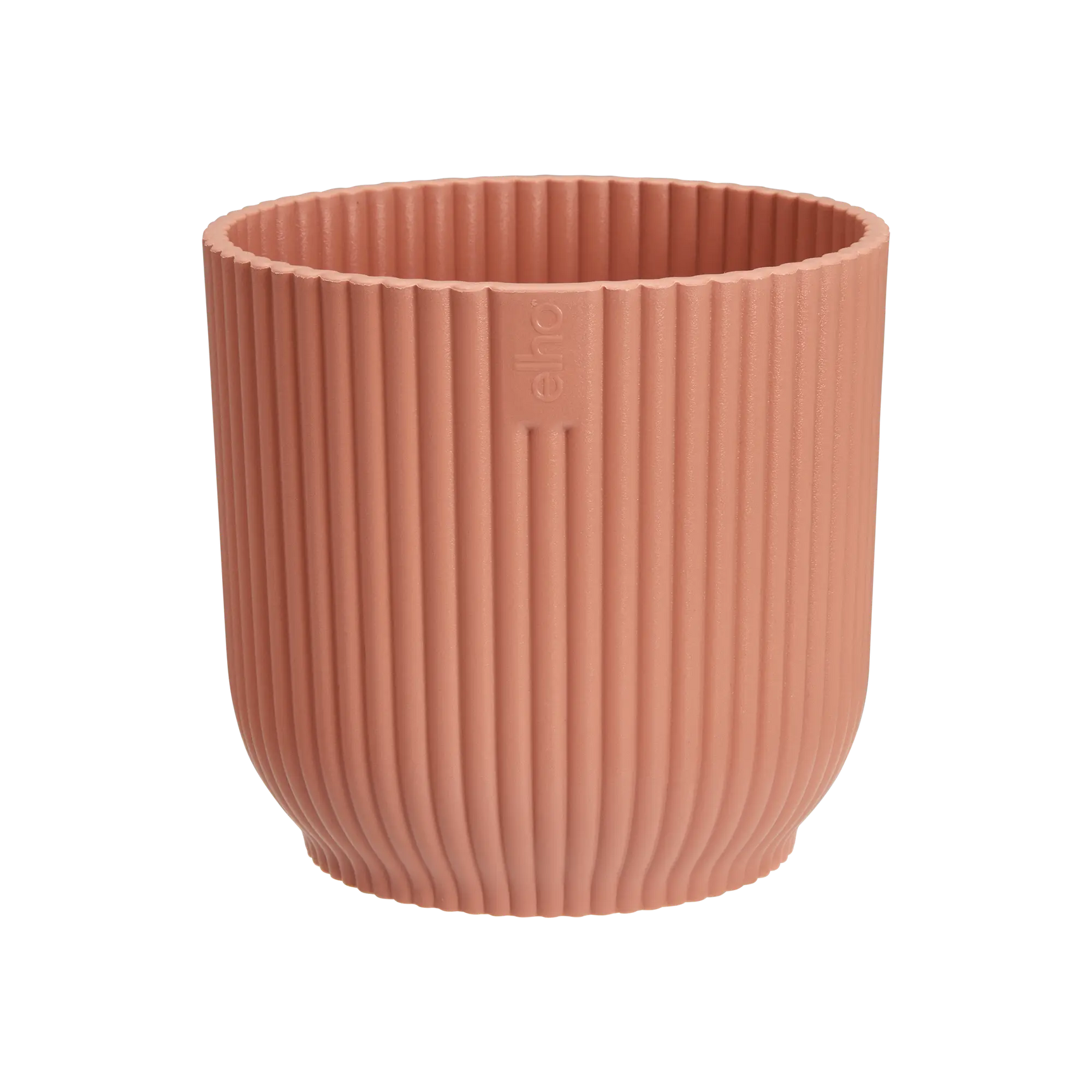 Mini elho bloempot met geribbelde wand, delicate roze