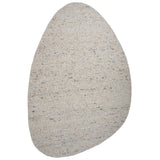 Vloerkleed, kiezellook, ovaal, licht beige met kleine donkere spikkels