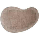 Wasbaar vloerkleed, taupe met hartvormig design en zachte pool
