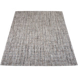 Vloerkleed met grijs-beige geweven look en fijn patroon, rechthoekig formaat