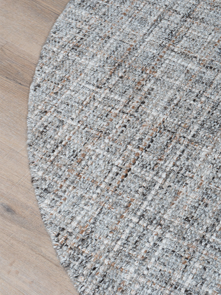 Vloerkleed Cross Grey/Beige - Rond ø200 cm