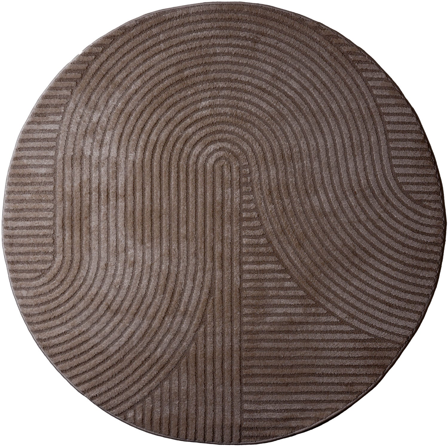 Vloerkleed Ella Brown Rond ø240 cm