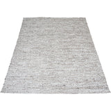 Vloerkleed met grove, tweekleurige geweven look in lichtgrijs