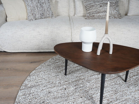 Vloerkleed Mica Naturel/Brown Rond ø160 cm