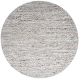 Rond vloerkleed met beige en grijze melange structuur, Ø200 cm