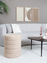 Poef Rosa Beige 53 x ø43 cm