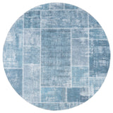 Karpet Mijnen Rond Grijs/Blauw ø120 cm