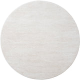 Rond vloerkleed Nina 1601 crème met geweven structuur, ø240 cm