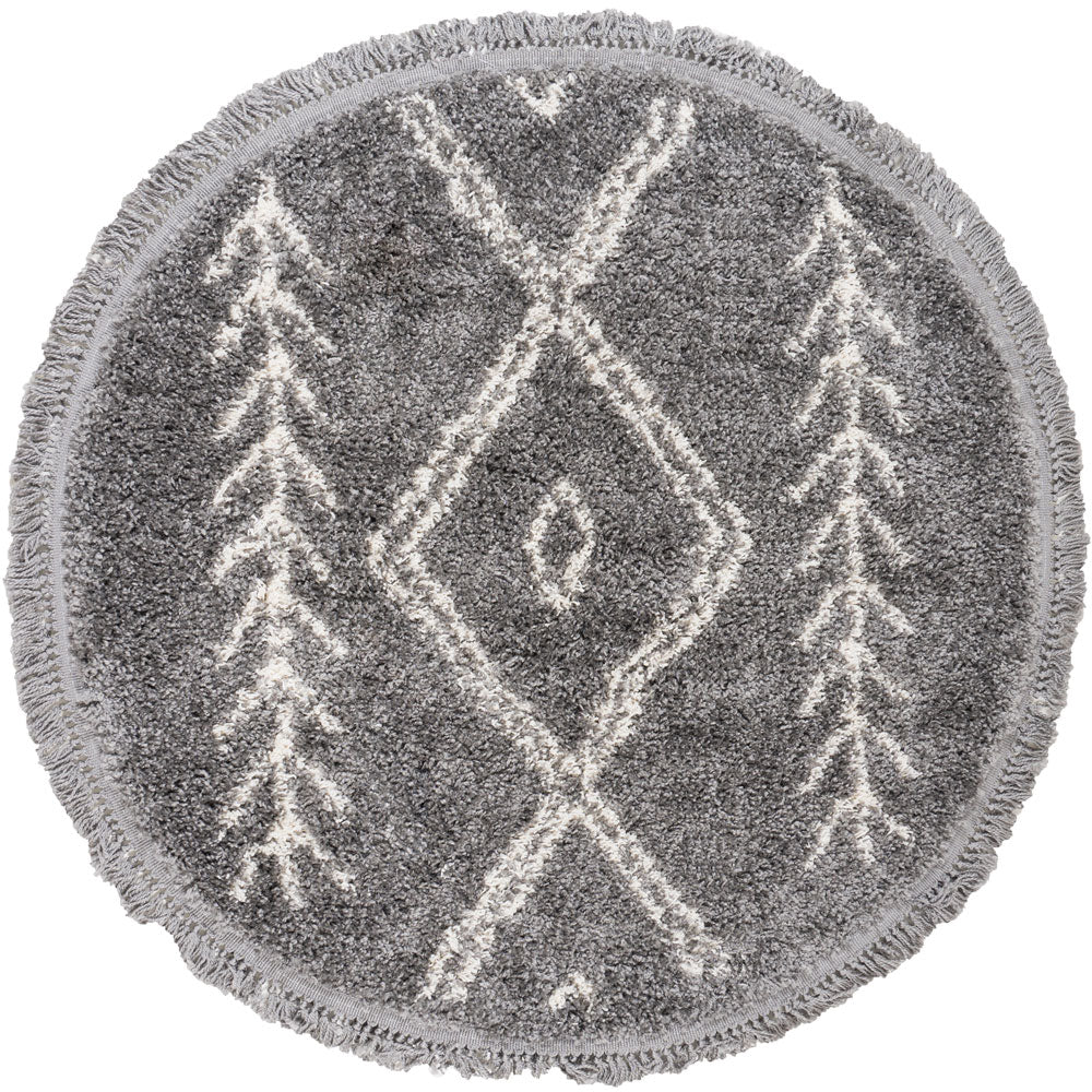 Vloerkleed New Rabat Grey Rond ø200 cm