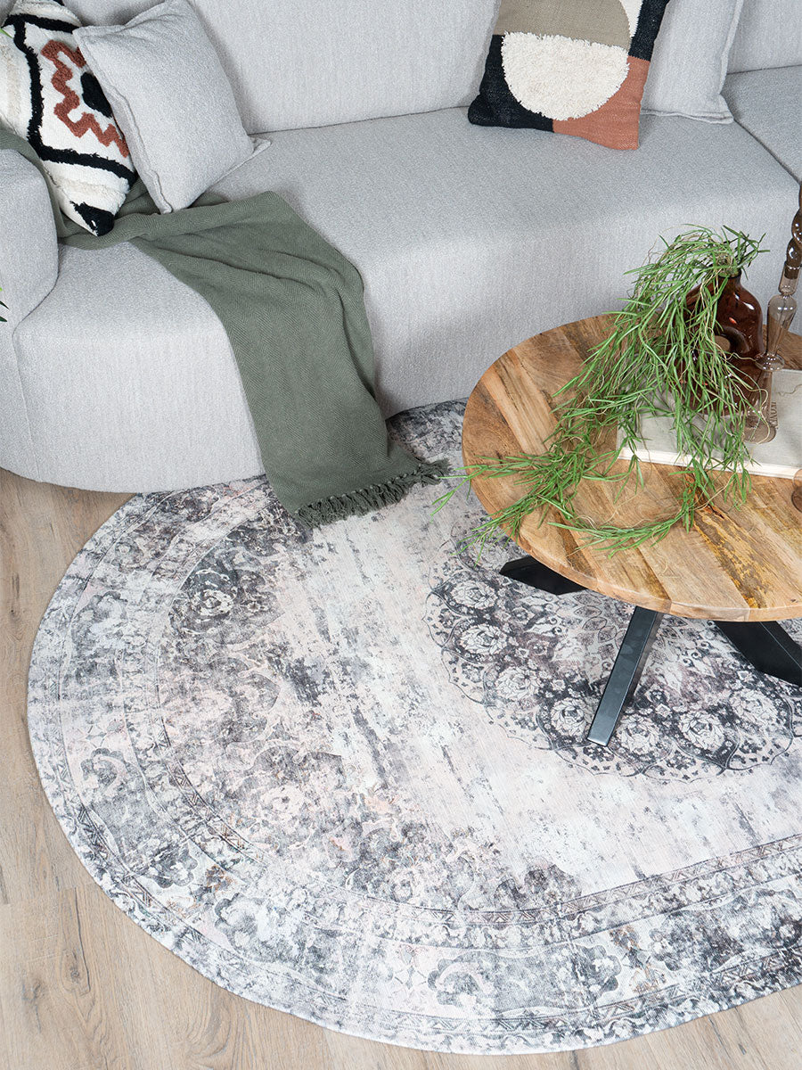 Vloerkleed Viola Antraciet - Ovaal 160 x 230 cm