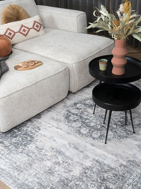 Vloerkleed Viola Antraciet 200 x 200 cm