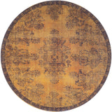 Vloerkleed Yves Rond Oker ø120 cm