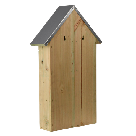 Insectenhotel XL van hout met donkergrijs dak en dichte zijwanden