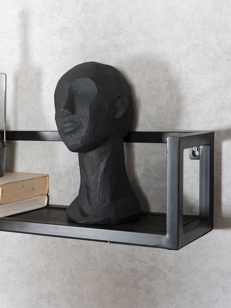 Wandplank Vintage Zwart Mangohout 140 cm