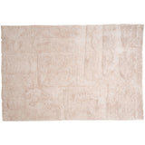 Wasbaar vloerkleed Bibi, beige rechthoekig met subtiele structuur en strepen, 160x230 cm