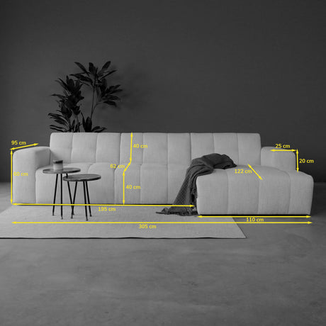 WAVE met chaise longue rechts - Modesto 492