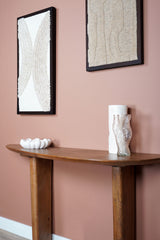 Wanddecoratie Devin Beige - Wool Hanging 40 x 80 cm